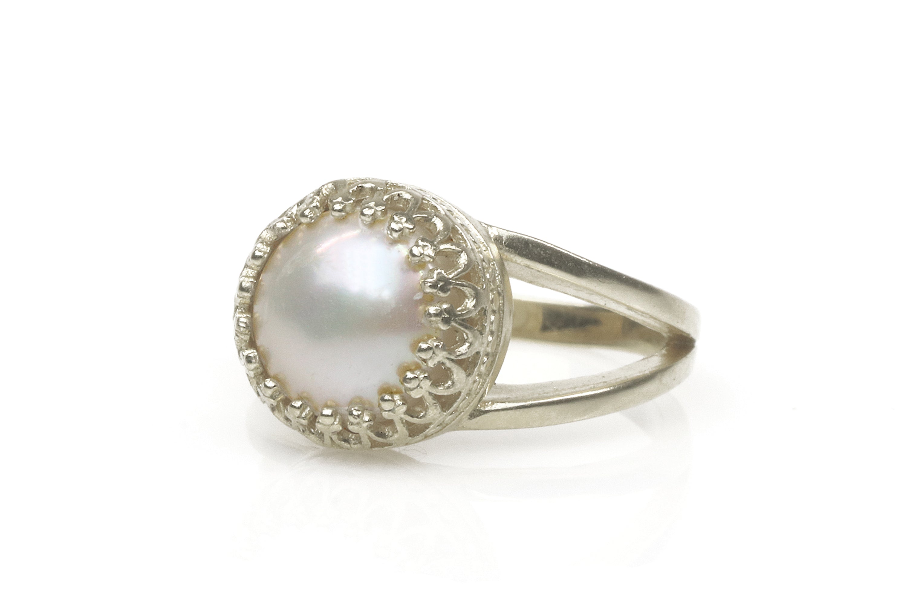 Pearl Ring in 14K Rose Gold-filled Rings Anemone Jewelry