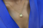 Dreamy Lemon Quartz Pendant Necklace in Gold necklaces Anemone Unique