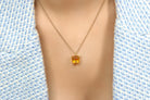 Decorative Citrine Necklace in Gold necklaces Anemone Unique