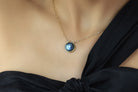 Purse Inspired Bezel Labradorite Pendant Necklace necklaces Anemone Limited