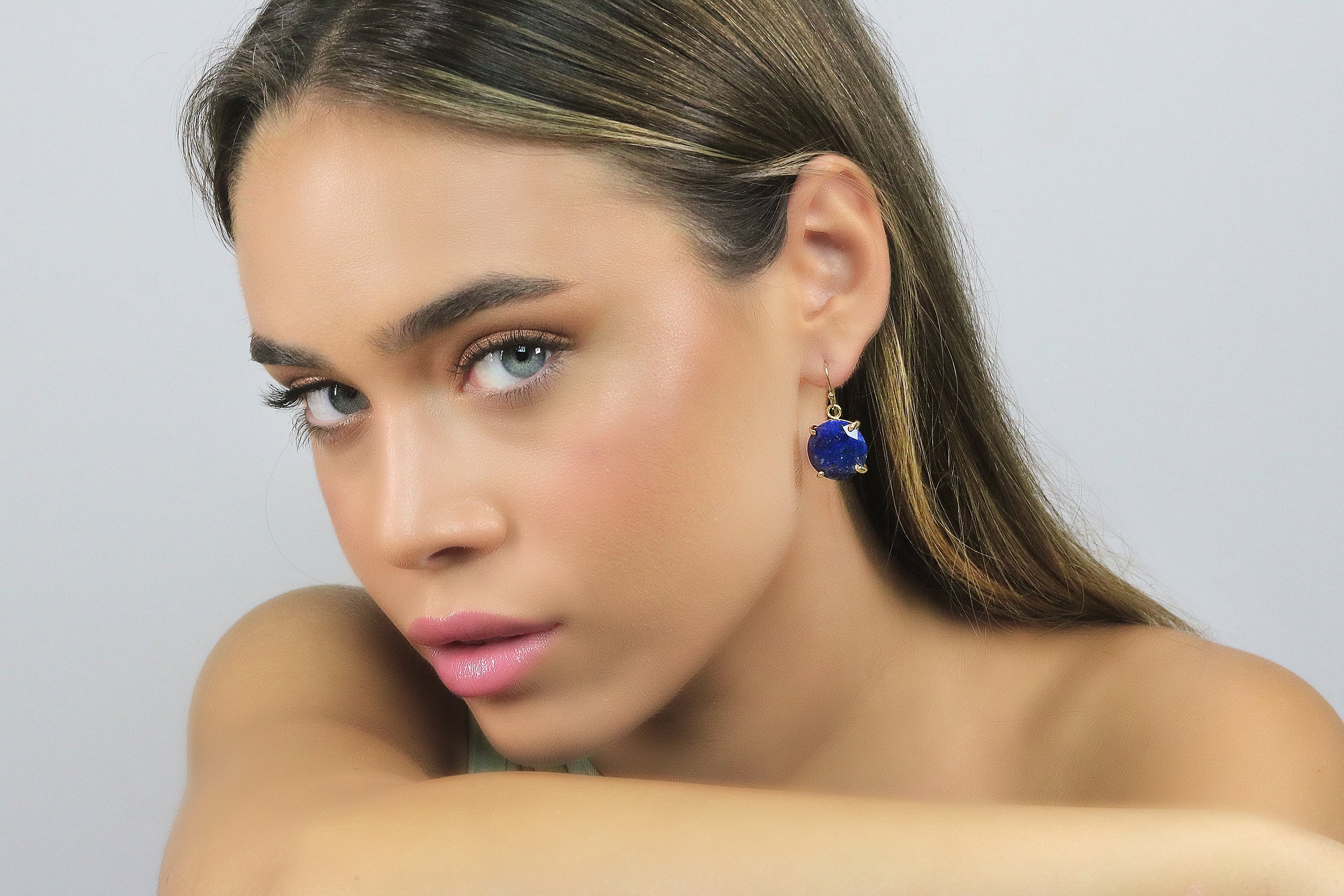 Lapis Lazuli in 14k Gold Filled Dangle Earrings Earrings Anemone Jewelry