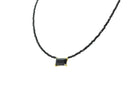 Spinel & Black Onyx Rectangle Pendant Gold Necklace necklaces Anemone Unique