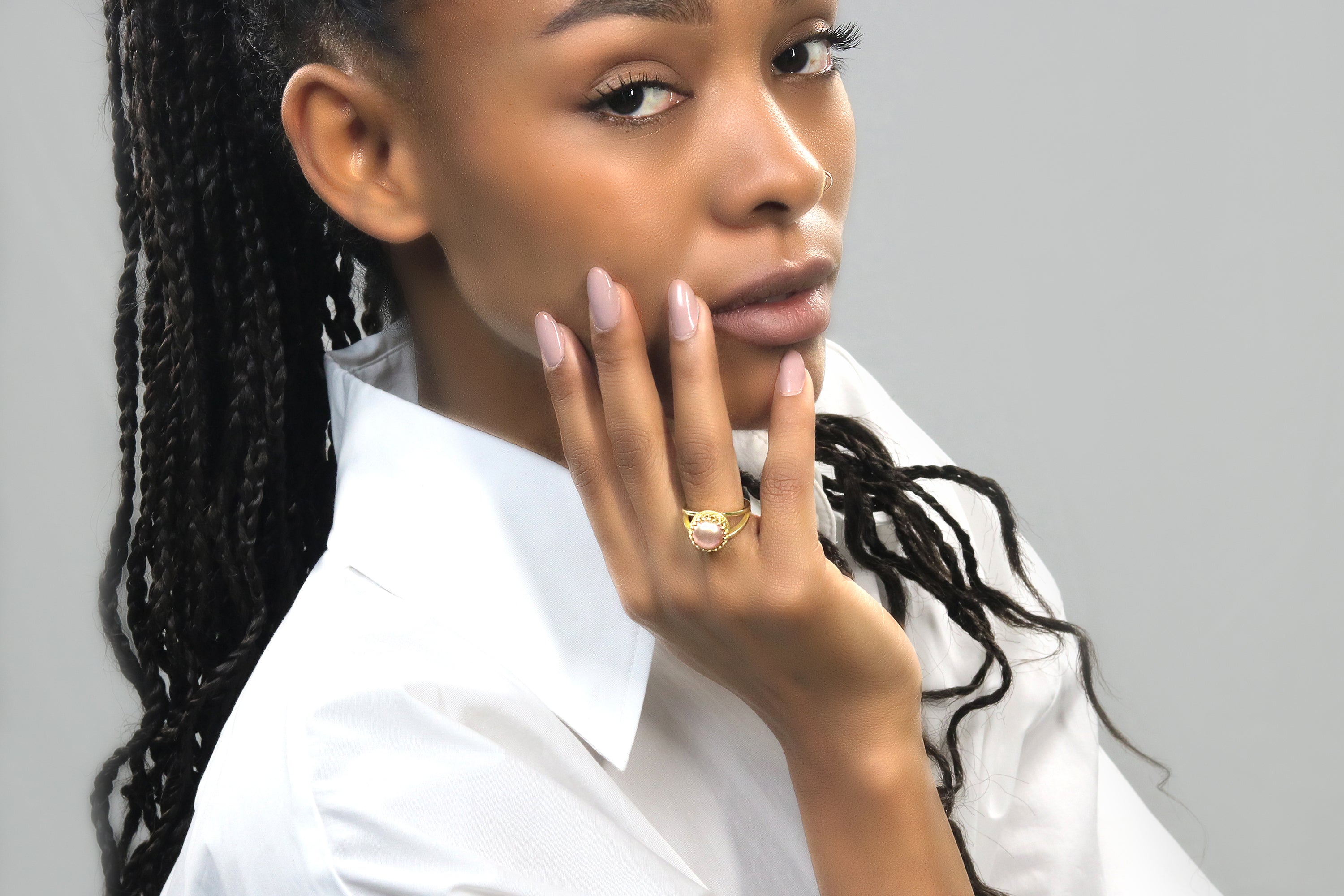 Rose Pearl in 14K Rose Gold-filled Ring Rings Anemone Jewelry