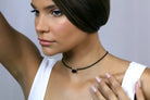 Spinel & Black Onyx Rectangle Pendant Gold Necklace necklaces Anemone Unique