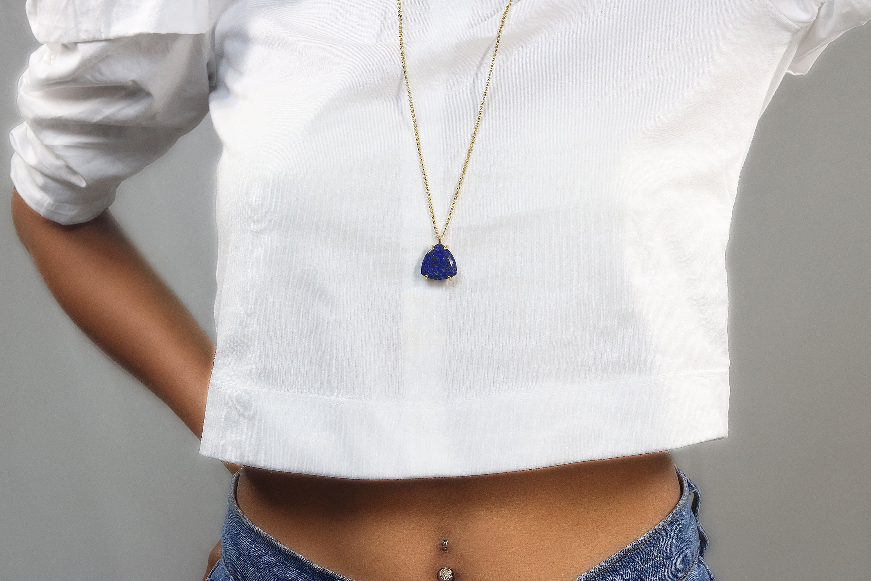 Lapis Lazuli Sterling Silver Necklace necklaces Anemone Jewelry