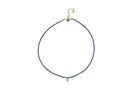 Dainty Cubic Zirconia Charm Necklace with Lapis Lazuli Beads necklaces Anemone Unique