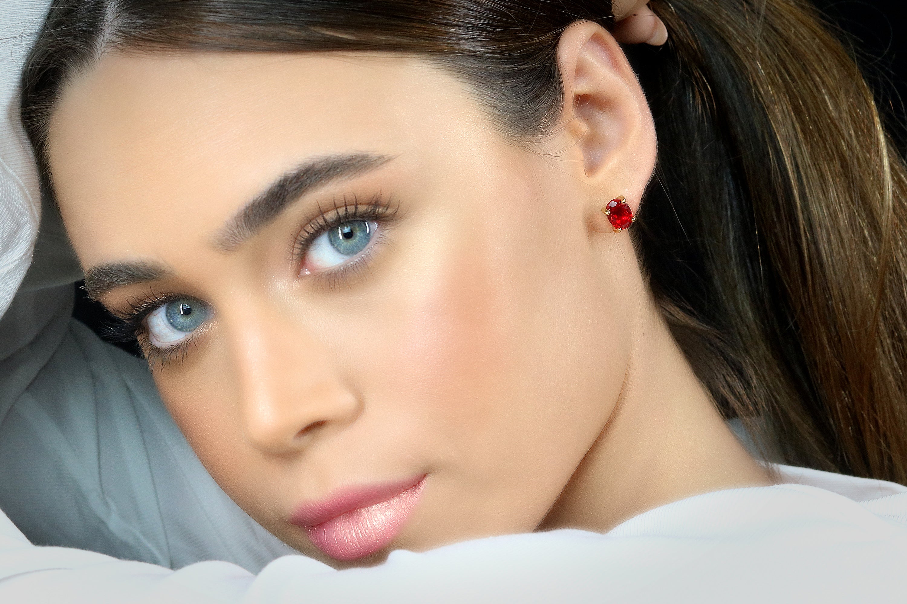 Adorable Ruby Gold Filled Earrings Earrings Anemone Unique