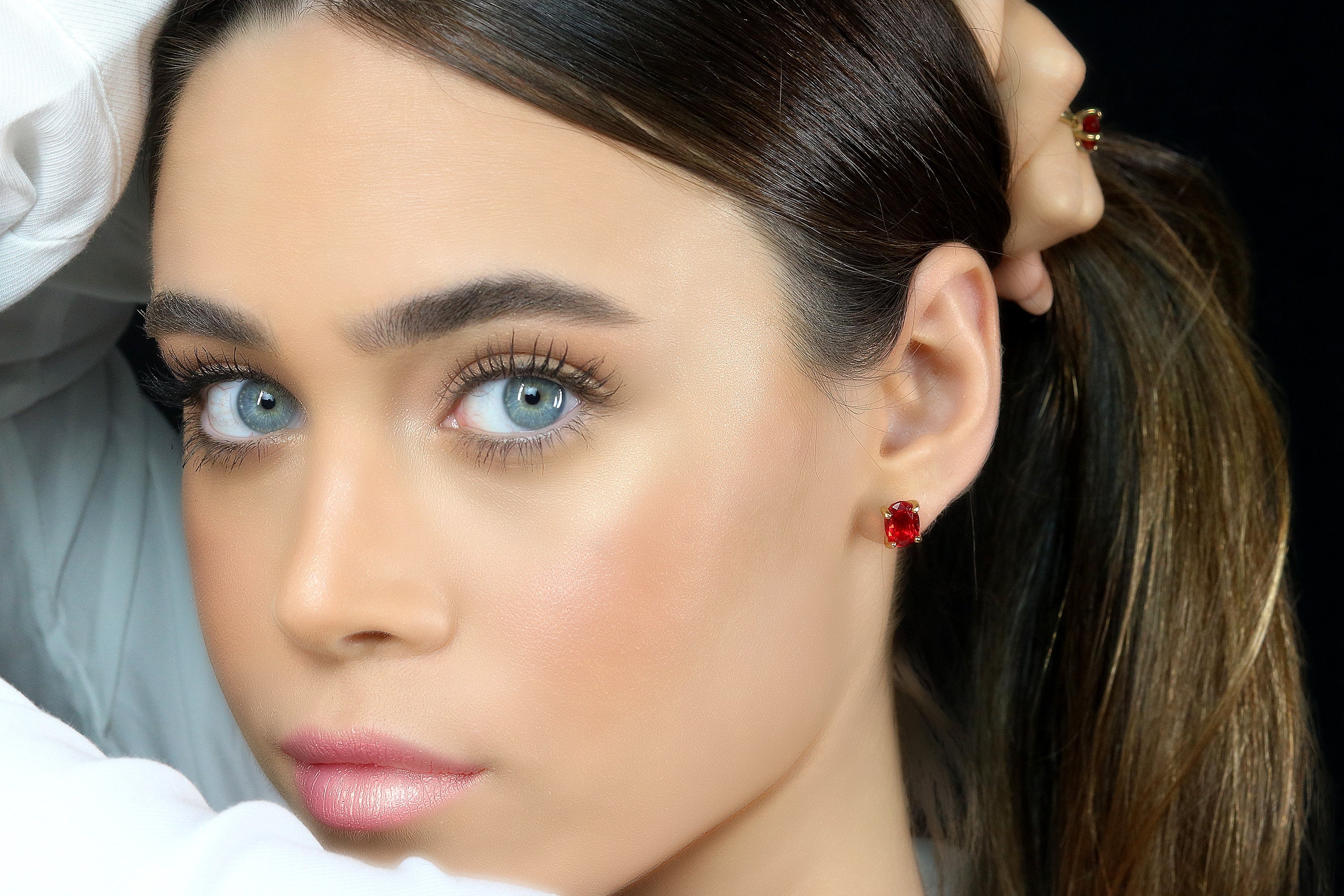 Adorable Ruby Gold Filled Earrings Earrings Anemone Unique