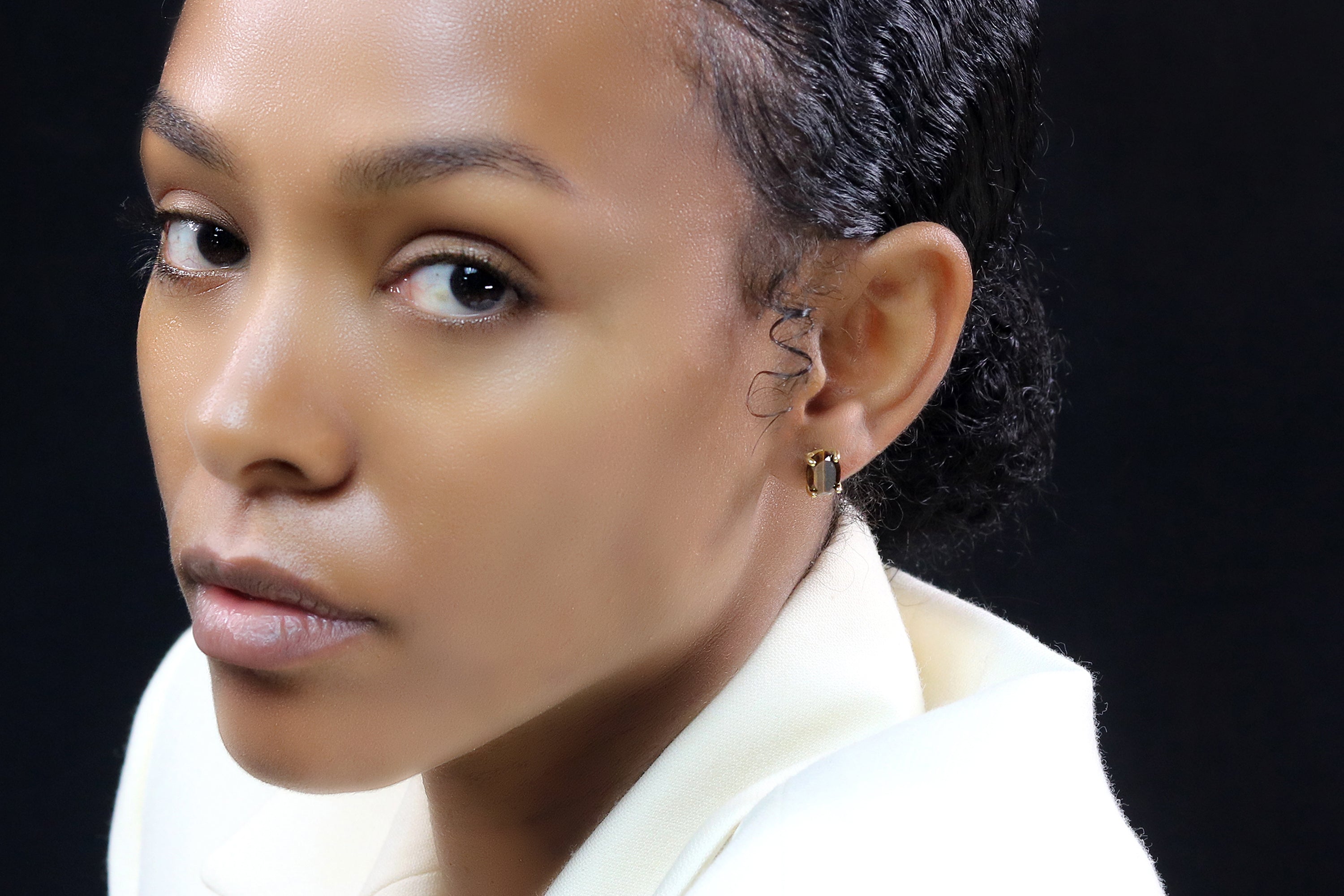 Unique Tiger Eye Stud Earrings in 14k Gold Earrings Anemone Unique