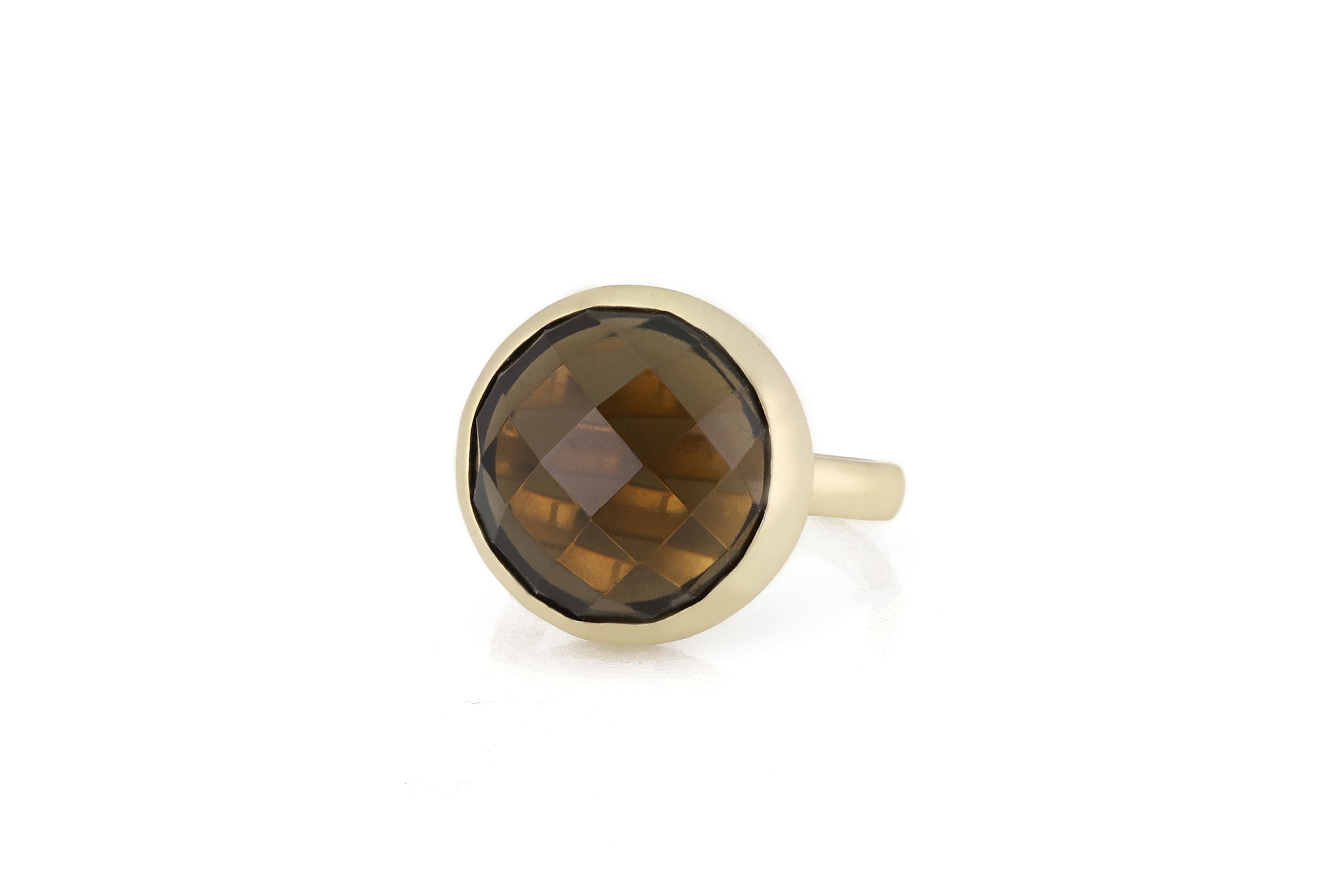Smoky Quartz Bezel Gold Filled Ring Rings Anemone Limited