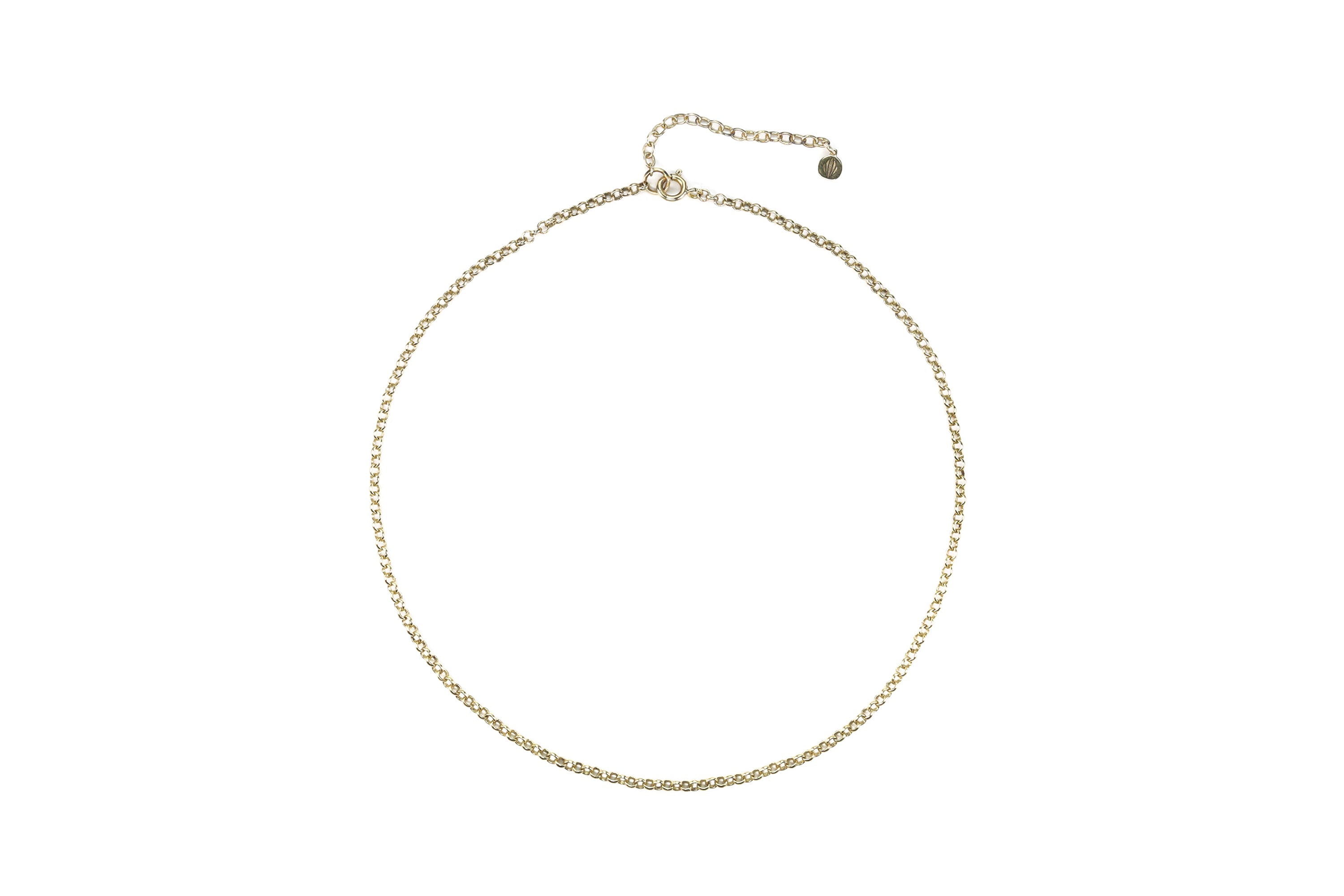 14k Gold Rolo Chain Minimalist Necklace necklaces Anemone Jewelry