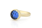 Sapphire Bezel Round Gold Ring Rings Anemone Limited