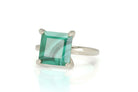 Sterling Silver Square Malachite Ring Rings Anemone Unique
