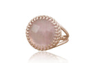 Lovely Rose Quartz Ring in Sterling Silver Rings Anemone Jewelry