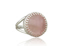 Lovely Rose Quartz Ring in Sterling Silver Rings Anemone Jewelry