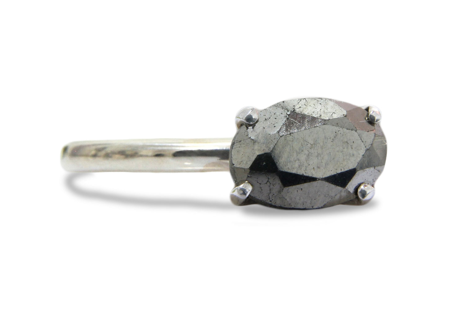 Pyrite Stone Ring - Artisan 925 Sterling Silver Rings - Gemstone Rings for Birthdays, Anniversaries, Prom and Collection Rings Anemone Unique