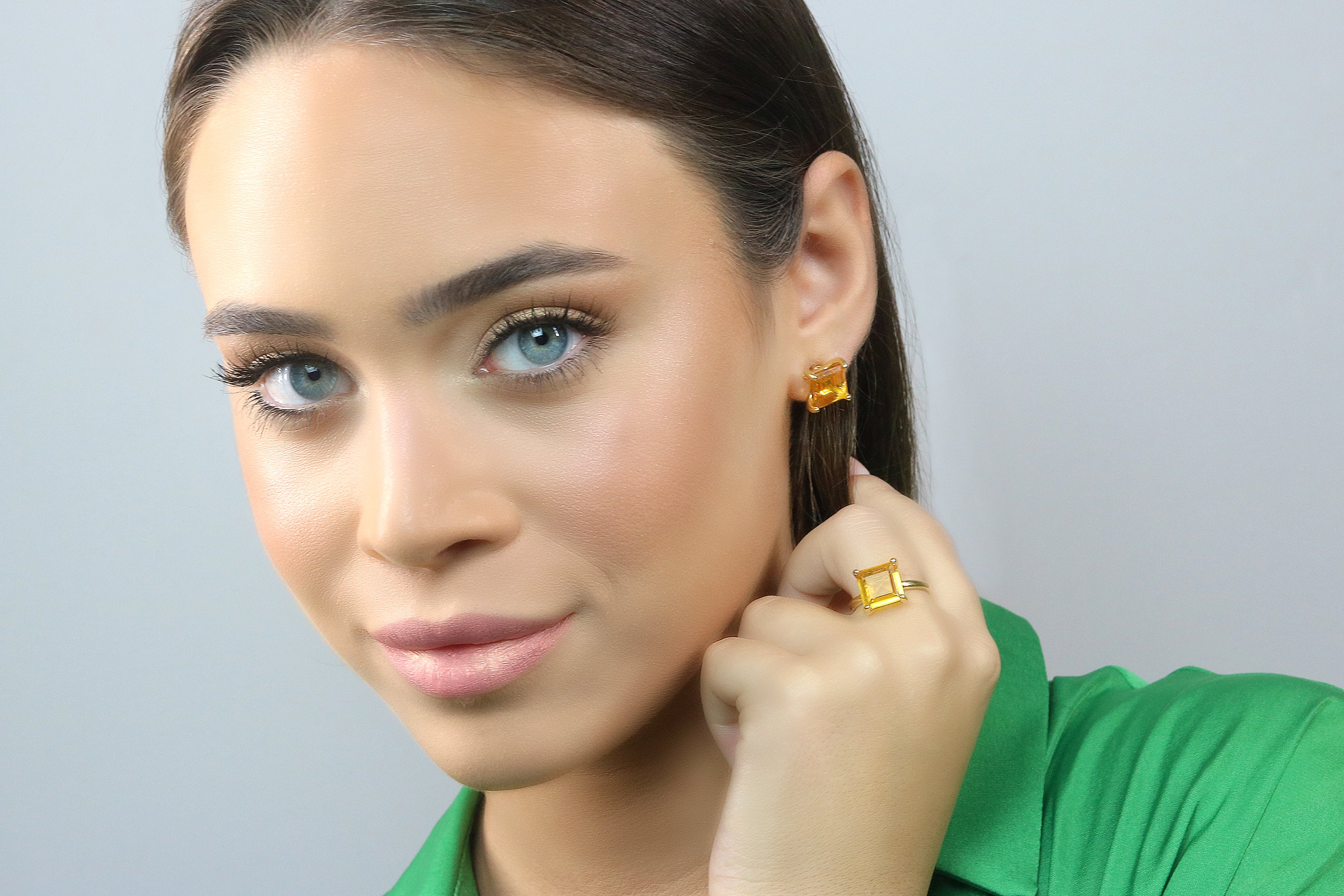 Brilliant Gold Filled Citrine Earrings Earrings Anemone Unique