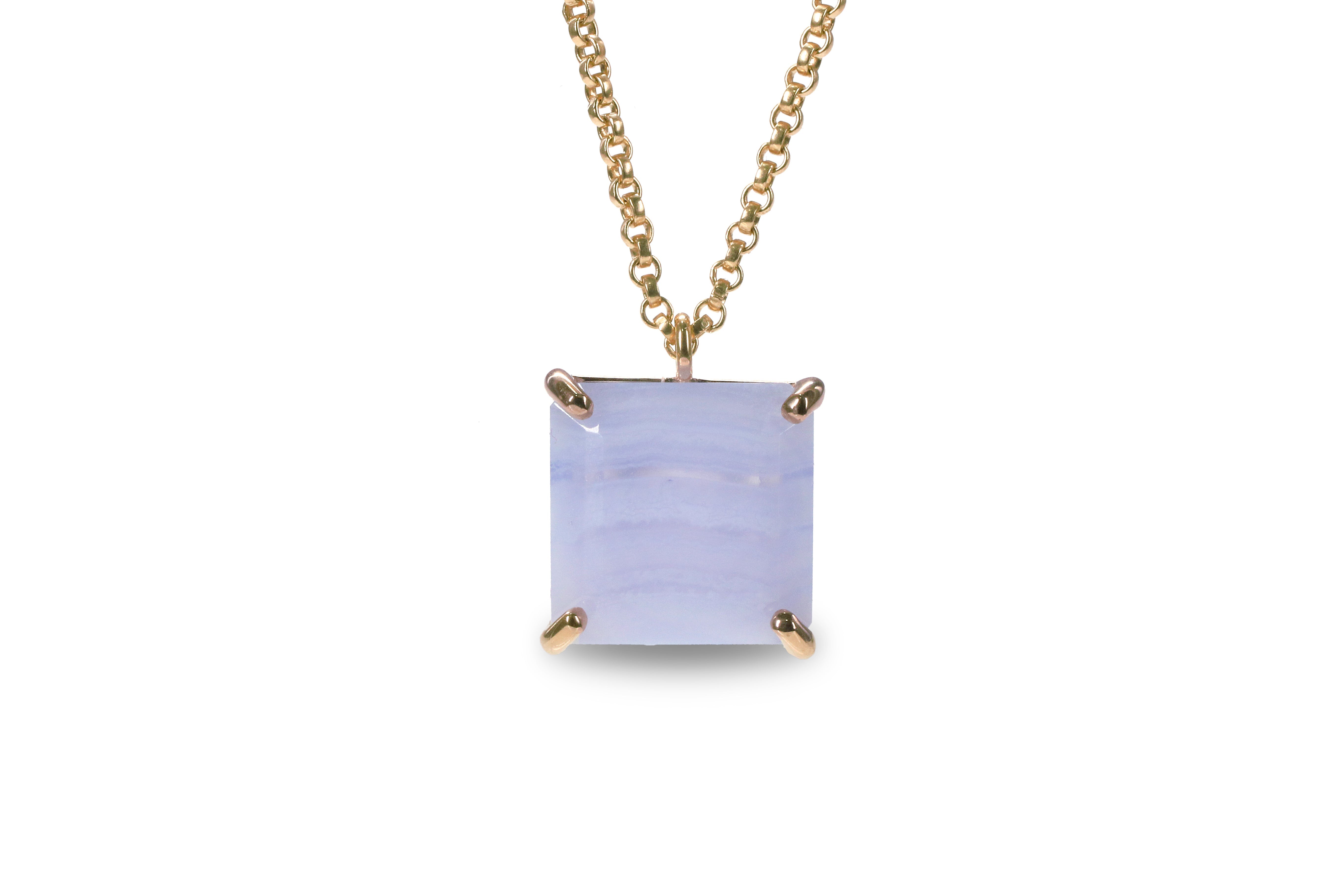 Stylish Handmade Lace Agate 925 Sterling Silver Necklace necklaces Anemone Jewelry