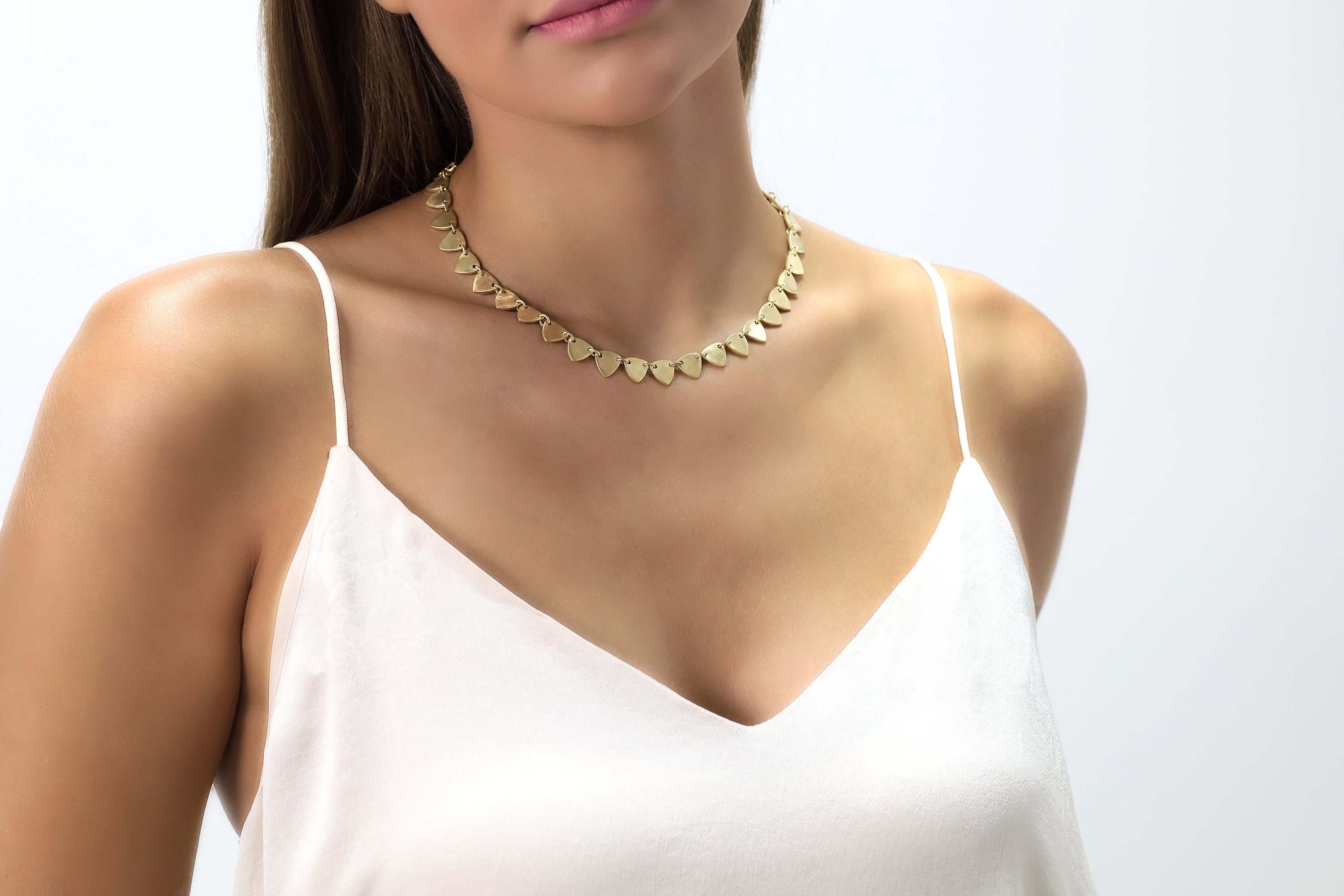 Gold Full All-Around Trillion Charms Necklace necklaces Anemone Jewelry
