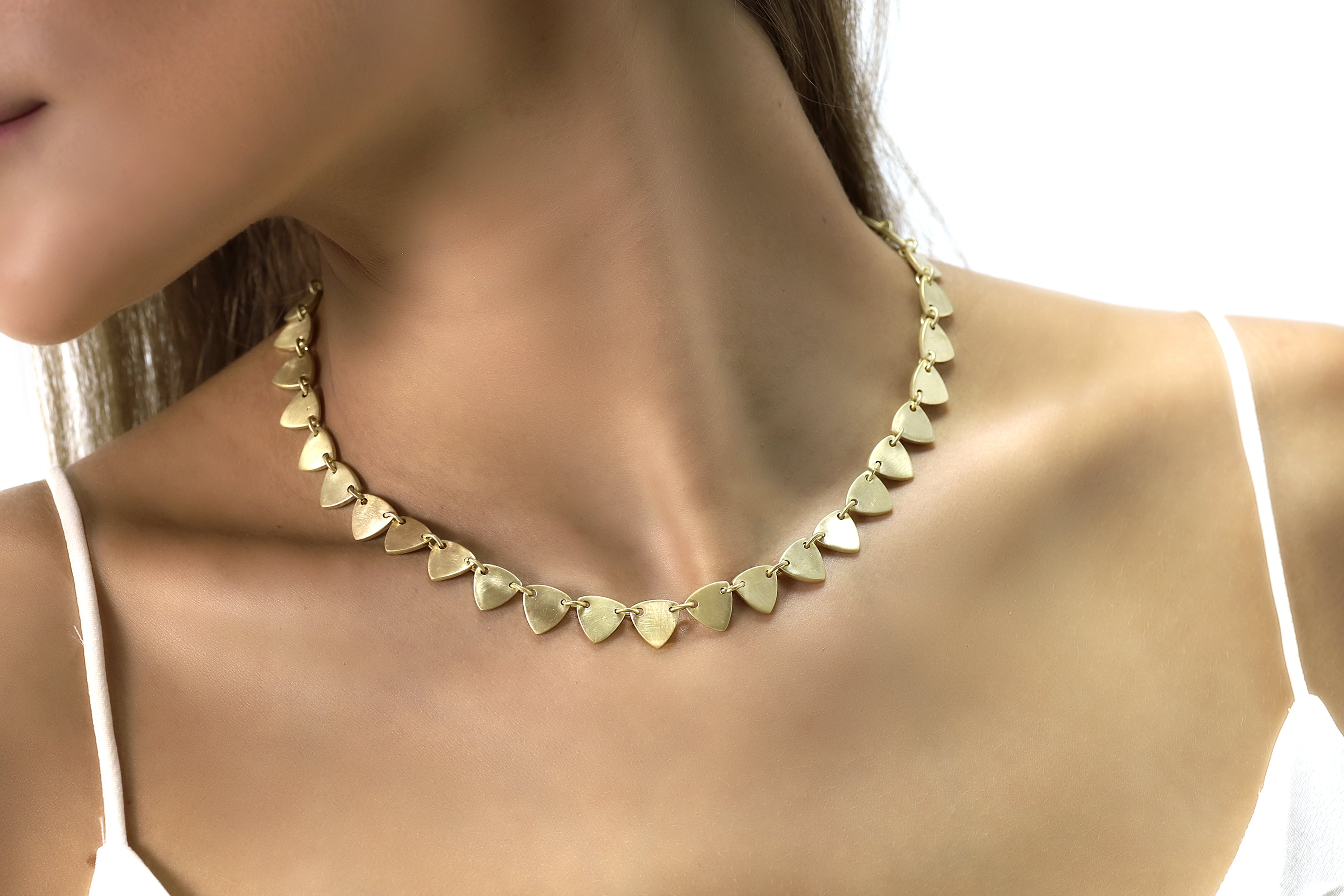 Gold Full All-Around Trillion Charms Necklace necklaces Anemone Jewelry