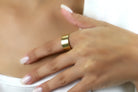 Handmade Brush Custom Gold Band Ring Rings My DNA