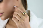 Handmade Brush Custom Gold Band Ring Rings My DNA