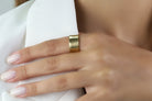 Handmade Brush Custom Gold Band Ring Rings My DNA