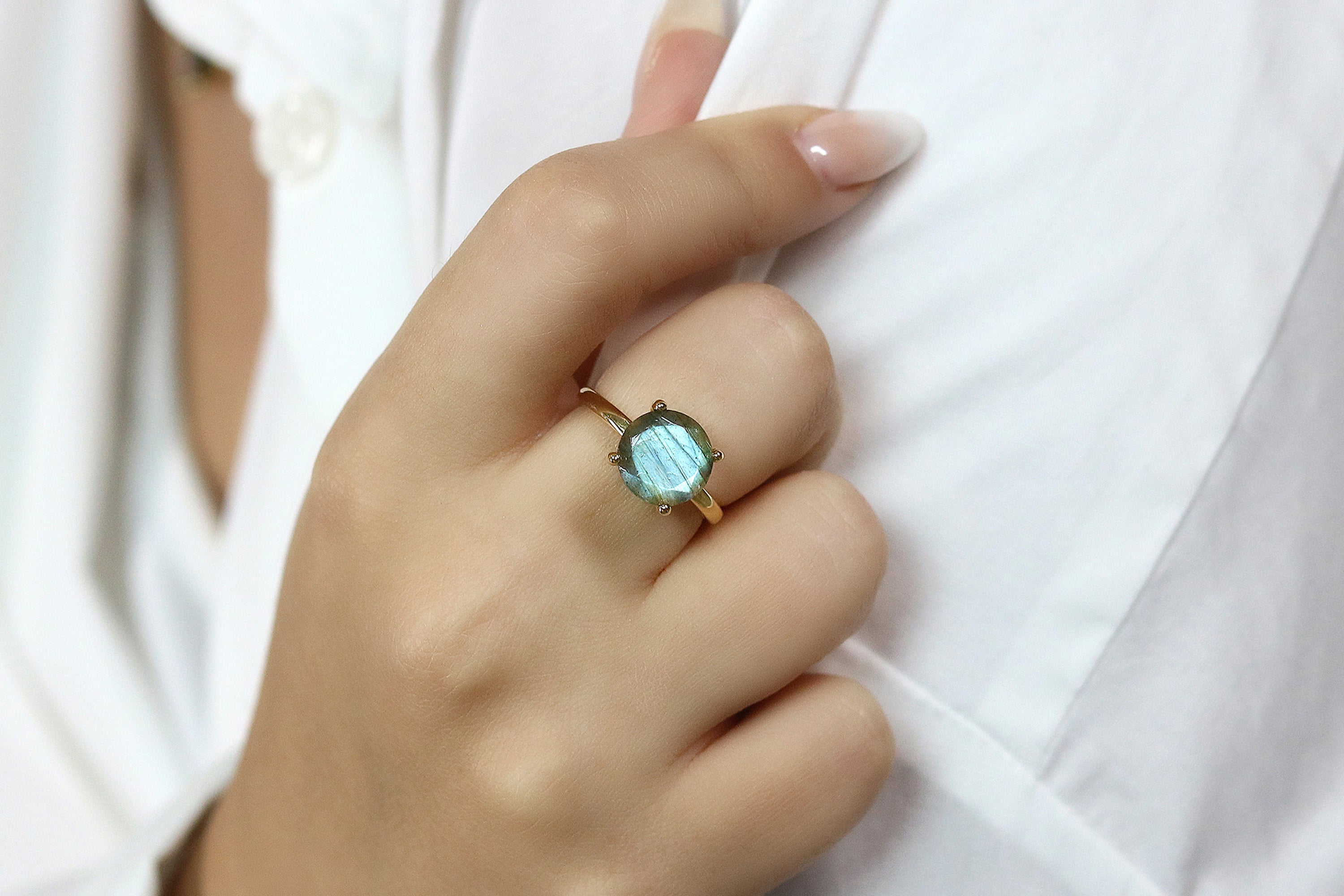 Labradorite 925 Sterling Silver Ring Rings Anemone Unique