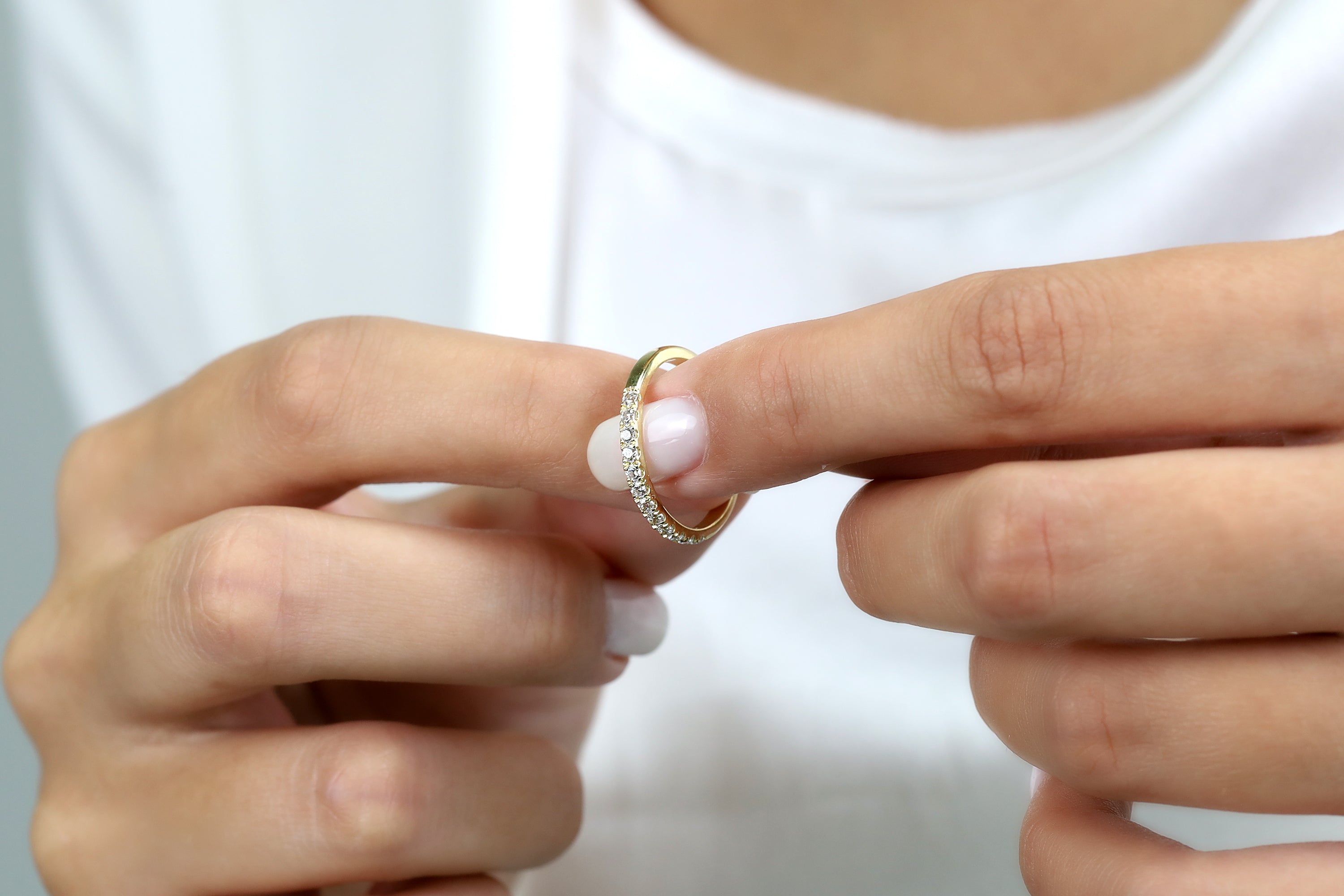 Gold Vermeil Ring Zircon with 8 Paved CZ Rings Anemone Unique