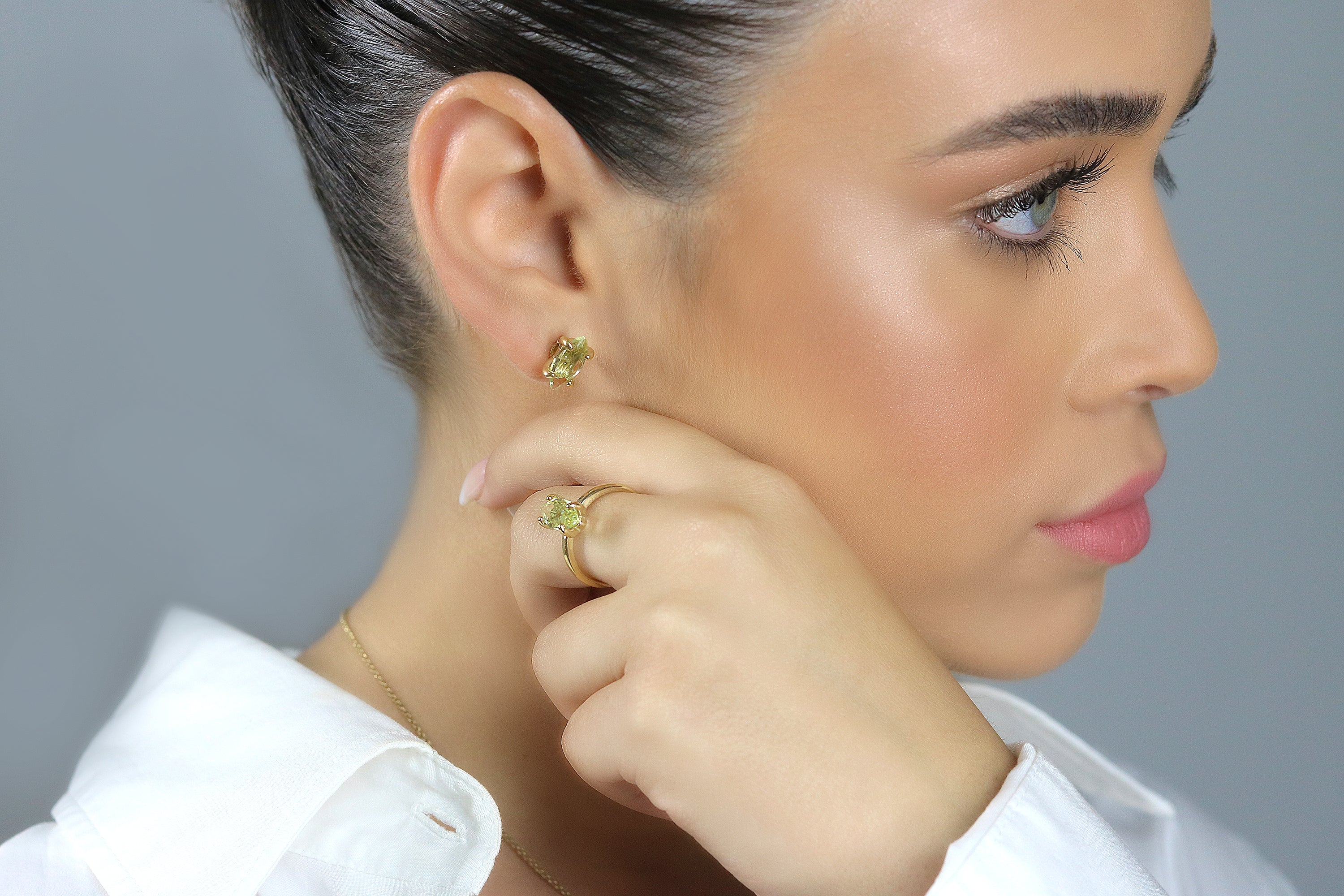 Marquise Lemon Quartz Gold Filled Ring Rings Anemone Unique