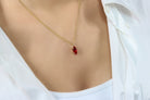 Ruby Gemstone Necklace in Gold necklaces Anemone Unique