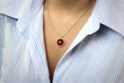 Vibrant Red Garnet Pendant Necklace necklaces Anemone Jewelry