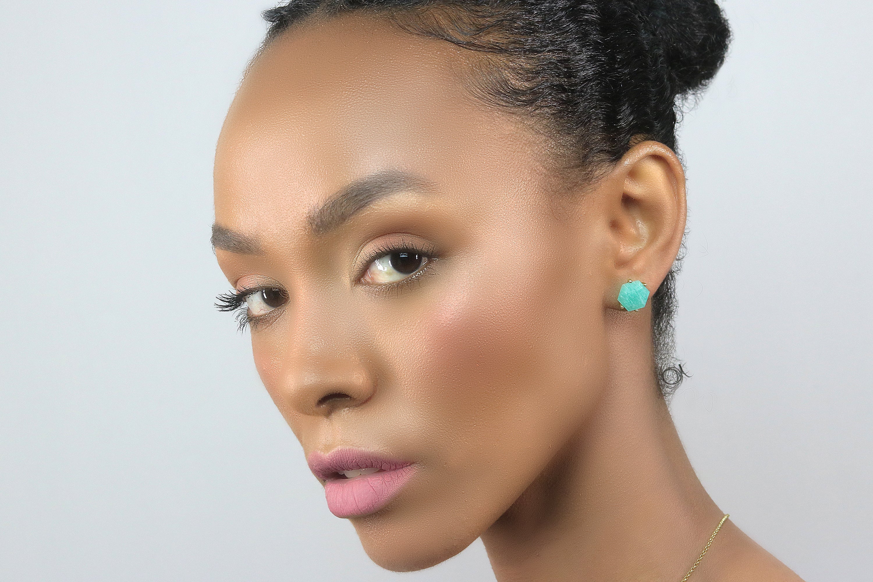 Gold Filled Hexagon Amazonite Earrings Earrings Anemone Unique