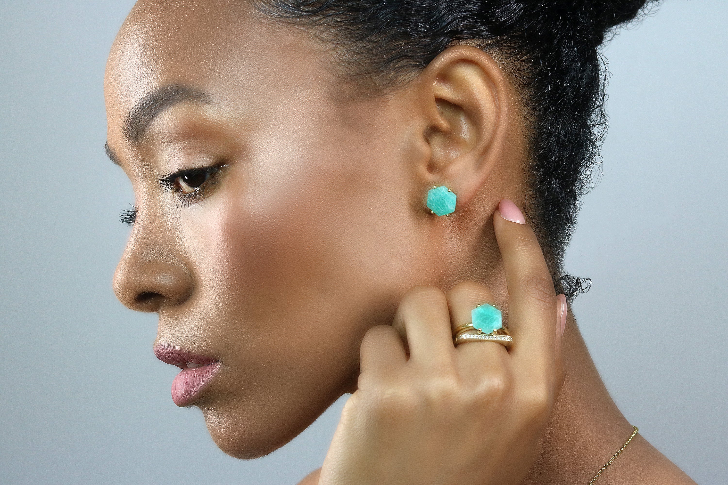 Alluring Amazonite Gold Filled Ring Rings Anemone Unique