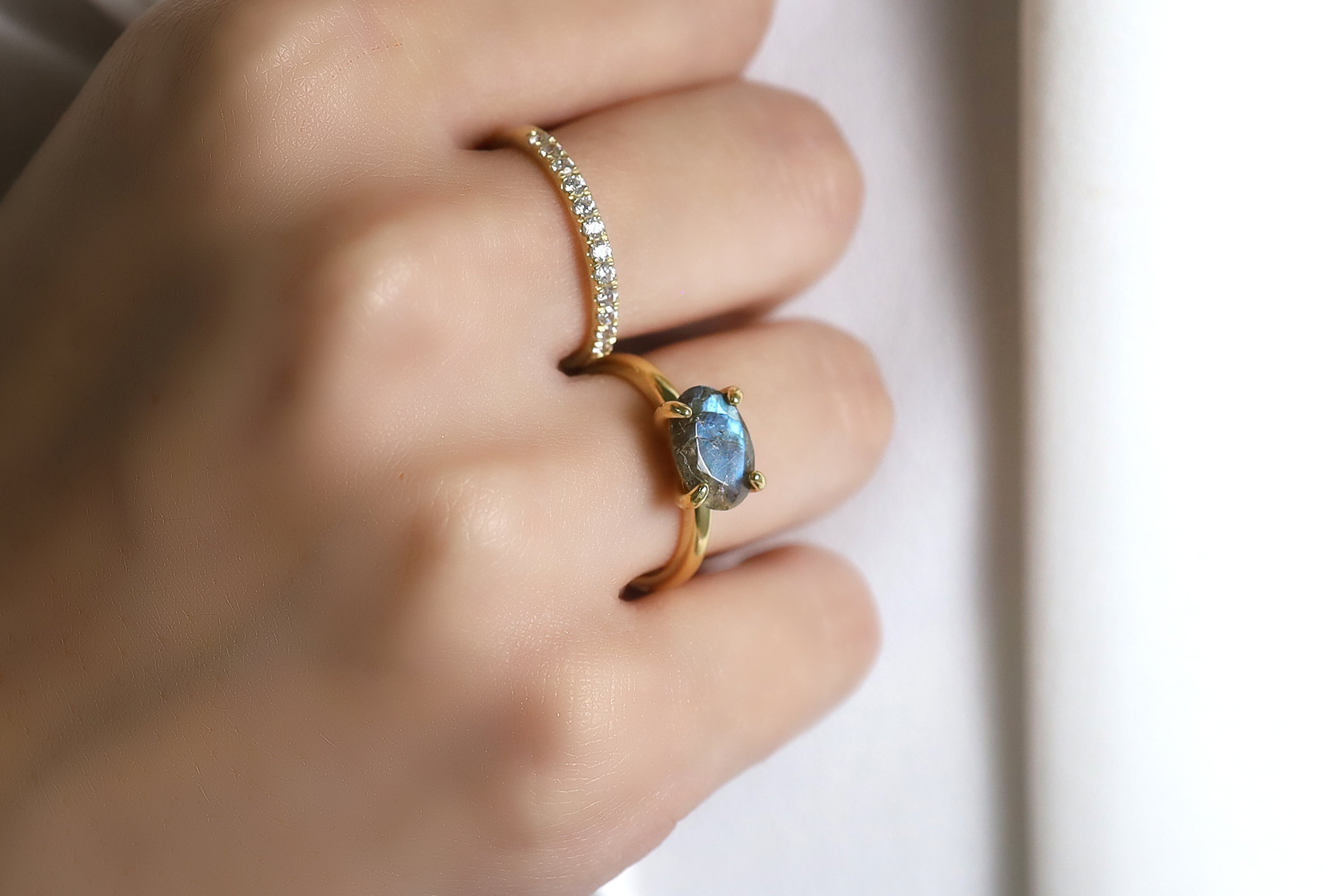 Fascinating Labradorite Gold Filled Ring Rings Anemone Unique
