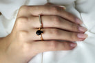 Timeless Black Onyx in 14k Rose Gold Rings Anemone Jewelry