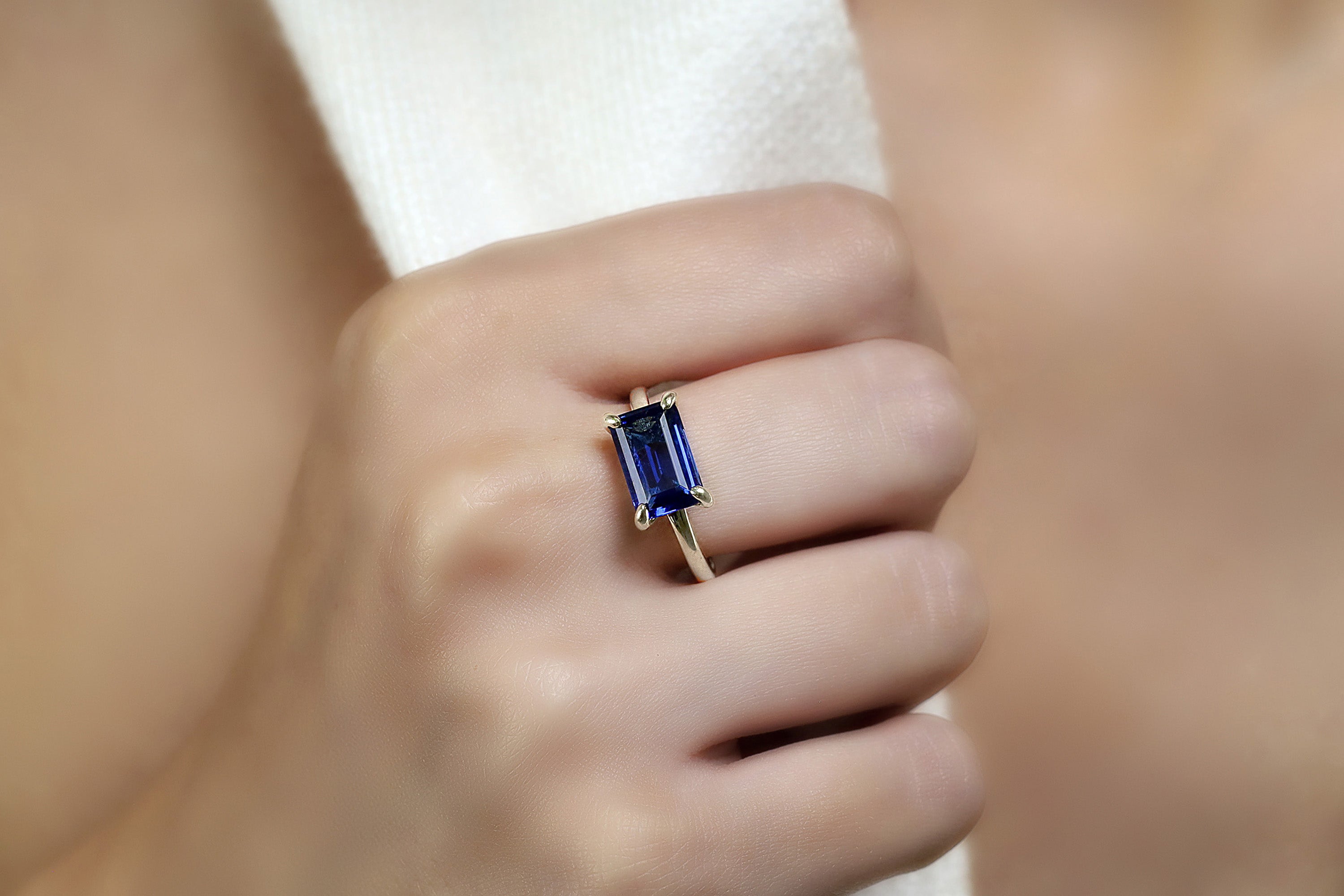 Stunning Blue Sapphire Silver Ring Rings Anemone Unique