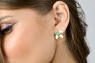 Flower Inspirational Gold Amazonite Earrings Earrings Anemone Limited