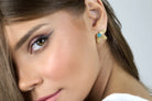 Flower Inspirational Gold Amazonite Earrings Earrings Anemone Limited