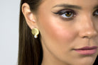 Gold Pearl Bezel Stud Coin Earrings Earrings Anemone Limited