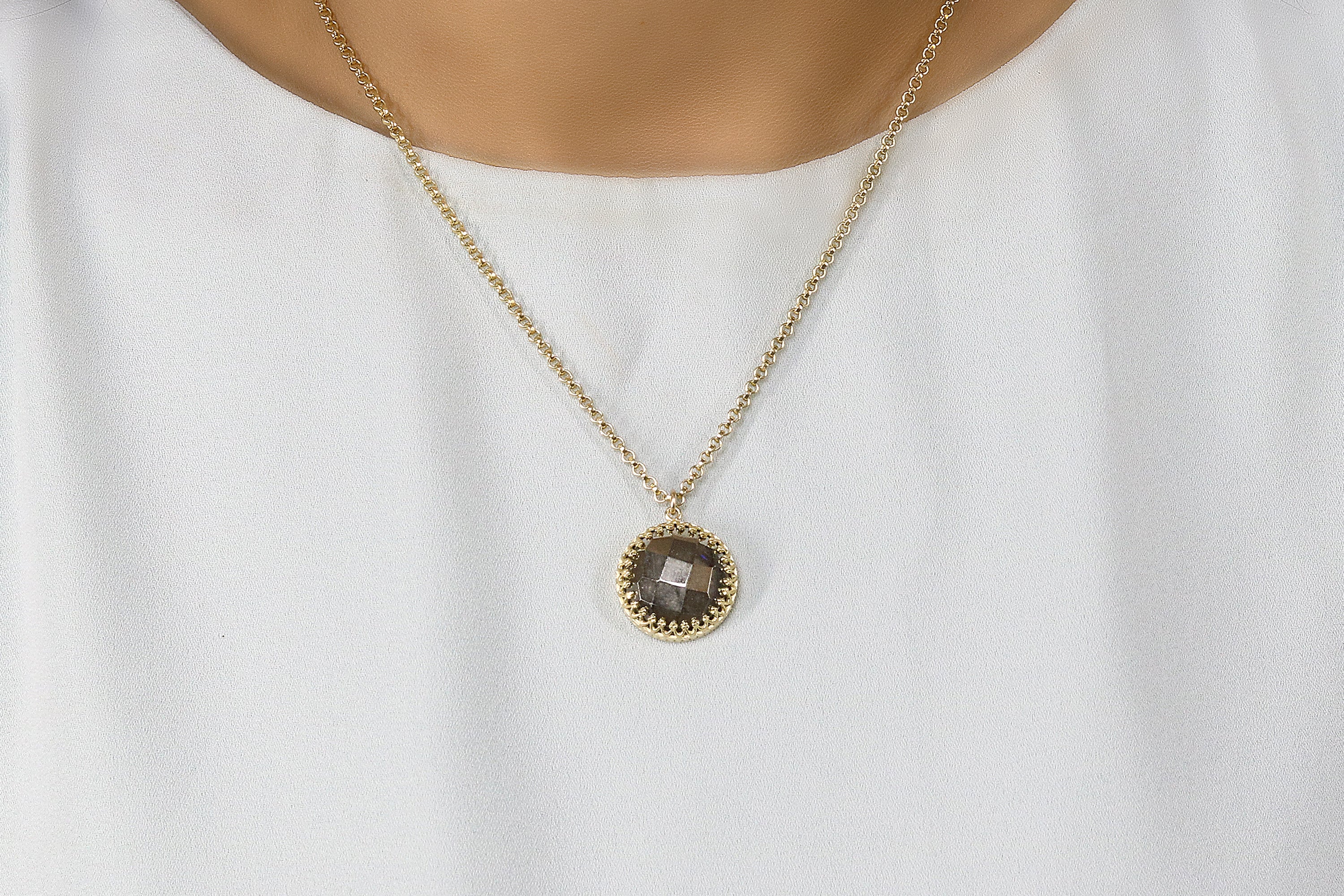 Unique Pyrite Crystal Necklace in Gold necklaces Anemone Jewelry