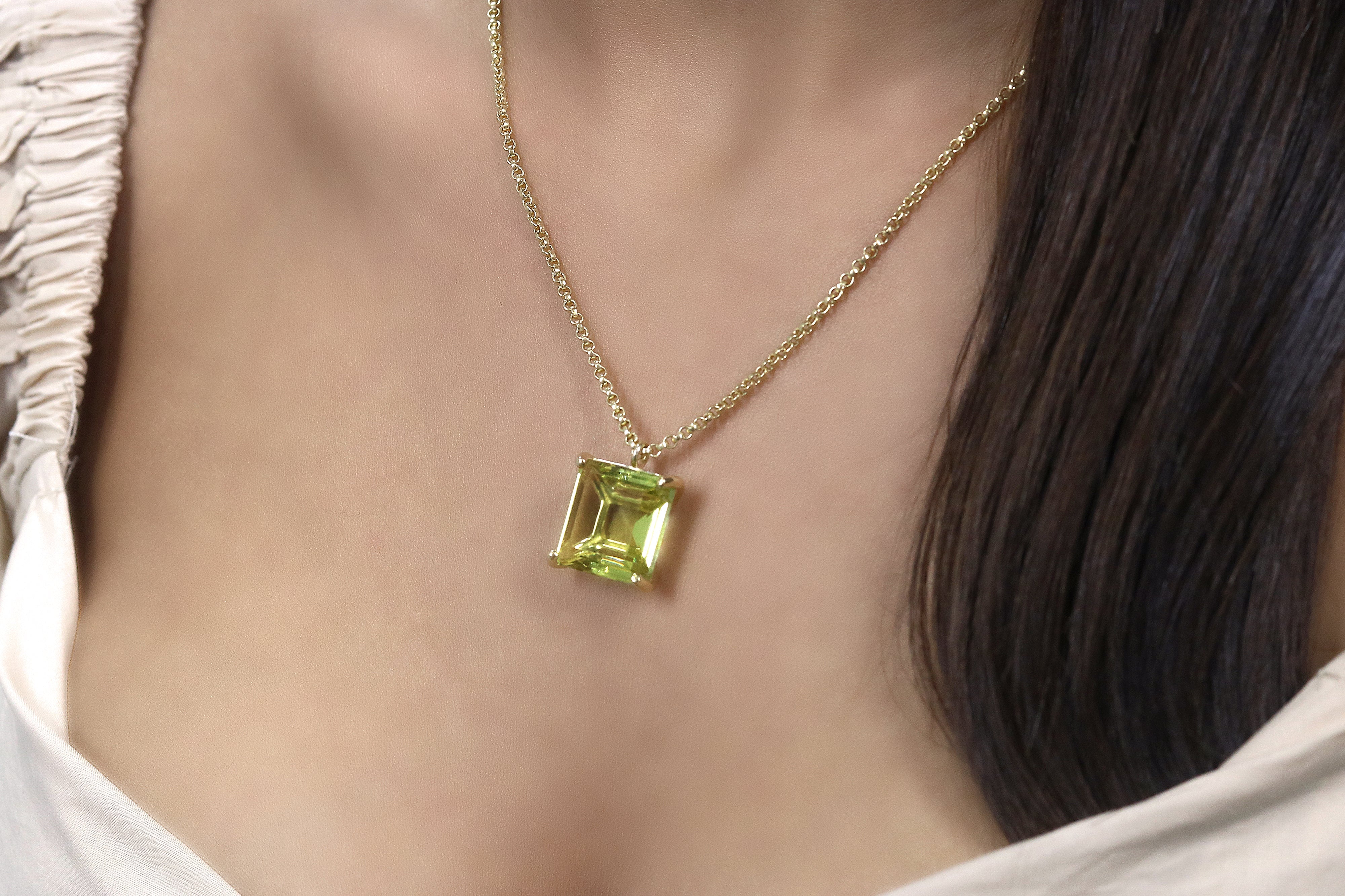 Lemon Quartz 14k Gold Elegant Necklace necklaces Anemone Jewelry