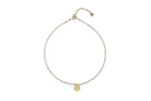 Freshwater Pearl Necklace with Brushed Gold Coin Centerpiece necklaces Anemone Unique