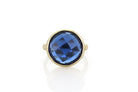 16mm Round Sapphire Bezel Set Gold Ring Rings Anemone Limited