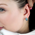 925 Sterling Silver Labradorite Earrings in Studs Earrings Anemone Unique