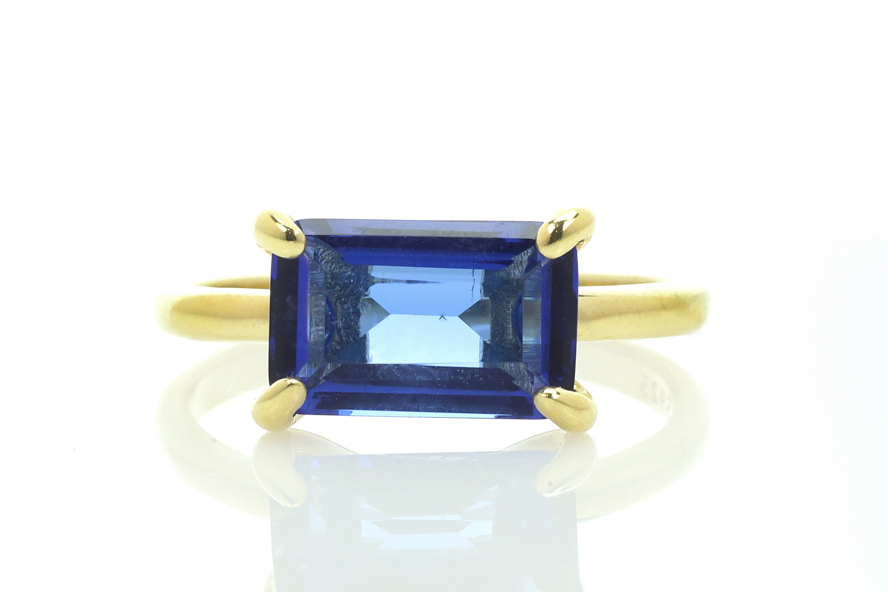Blue Sapphire Ring in Gold Filled Rings Anemone Unique