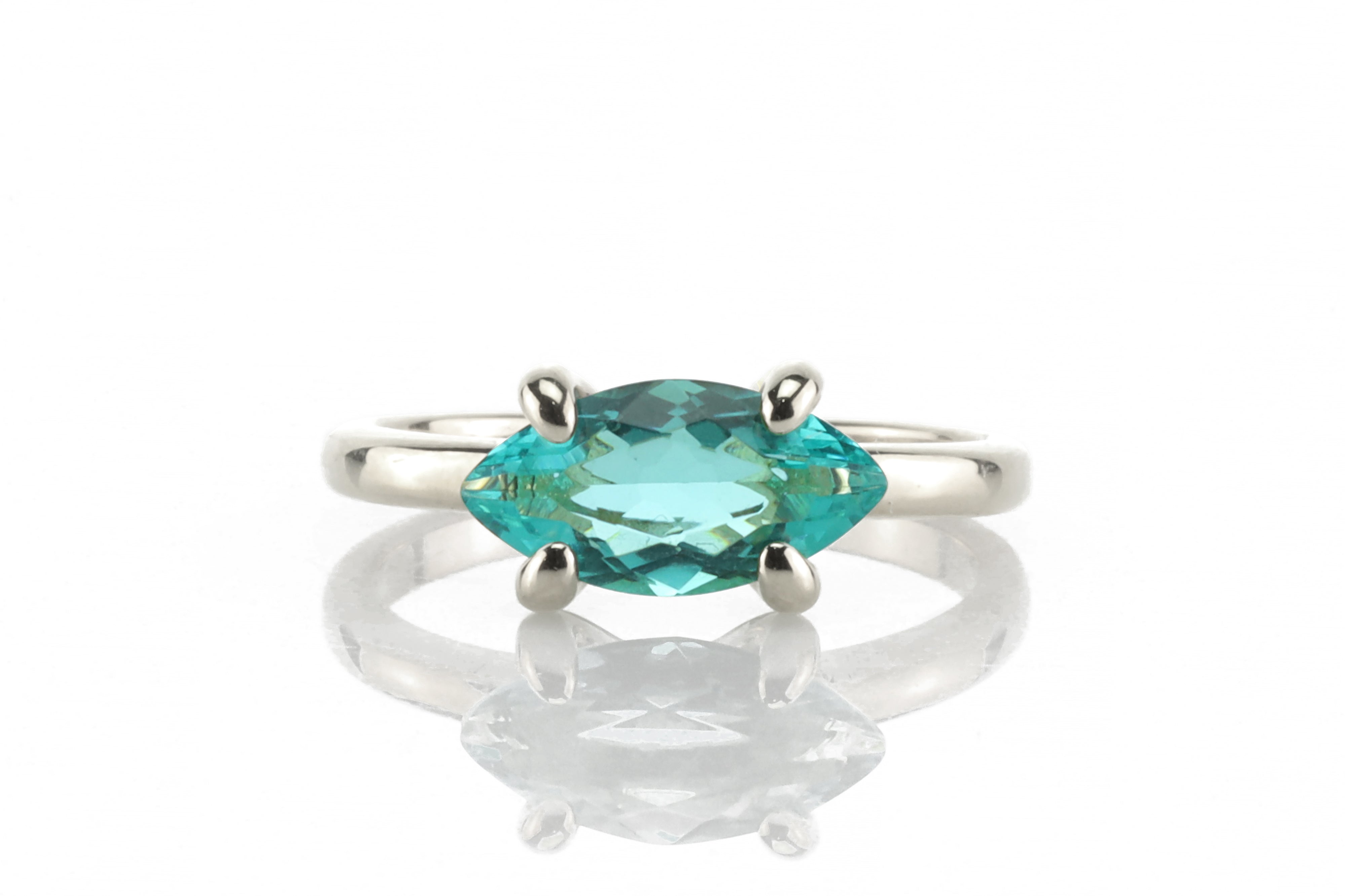 Blue Tourmaline Marquise Cut Ring Rings Anemone Unique