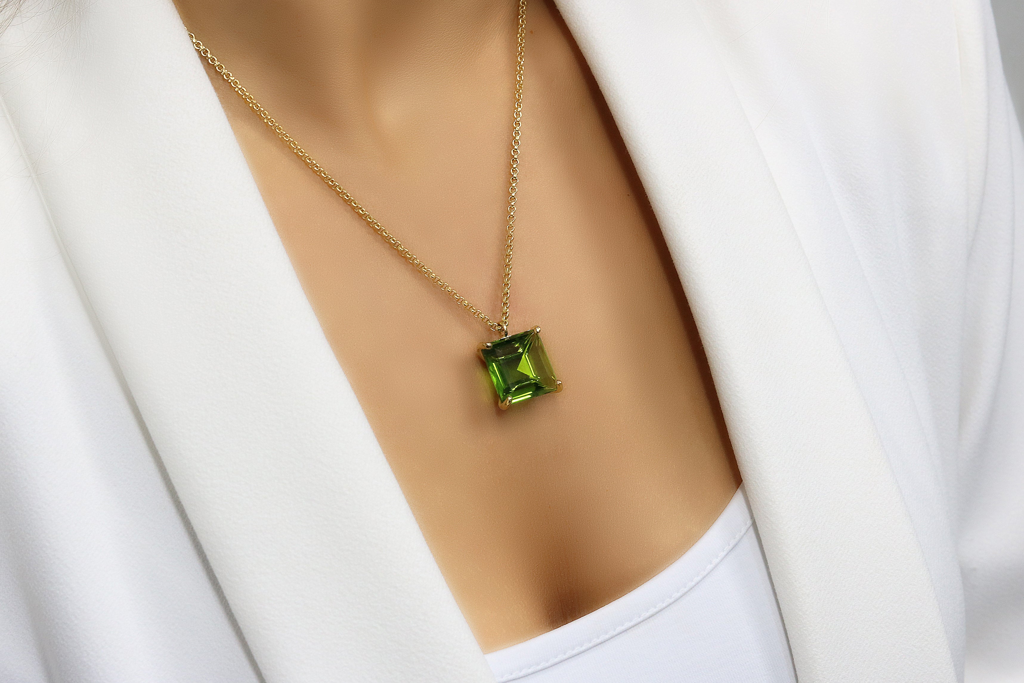 Vibrant Peridot Necklace in 14k Gold Filled necklaces Anemone Jewelry