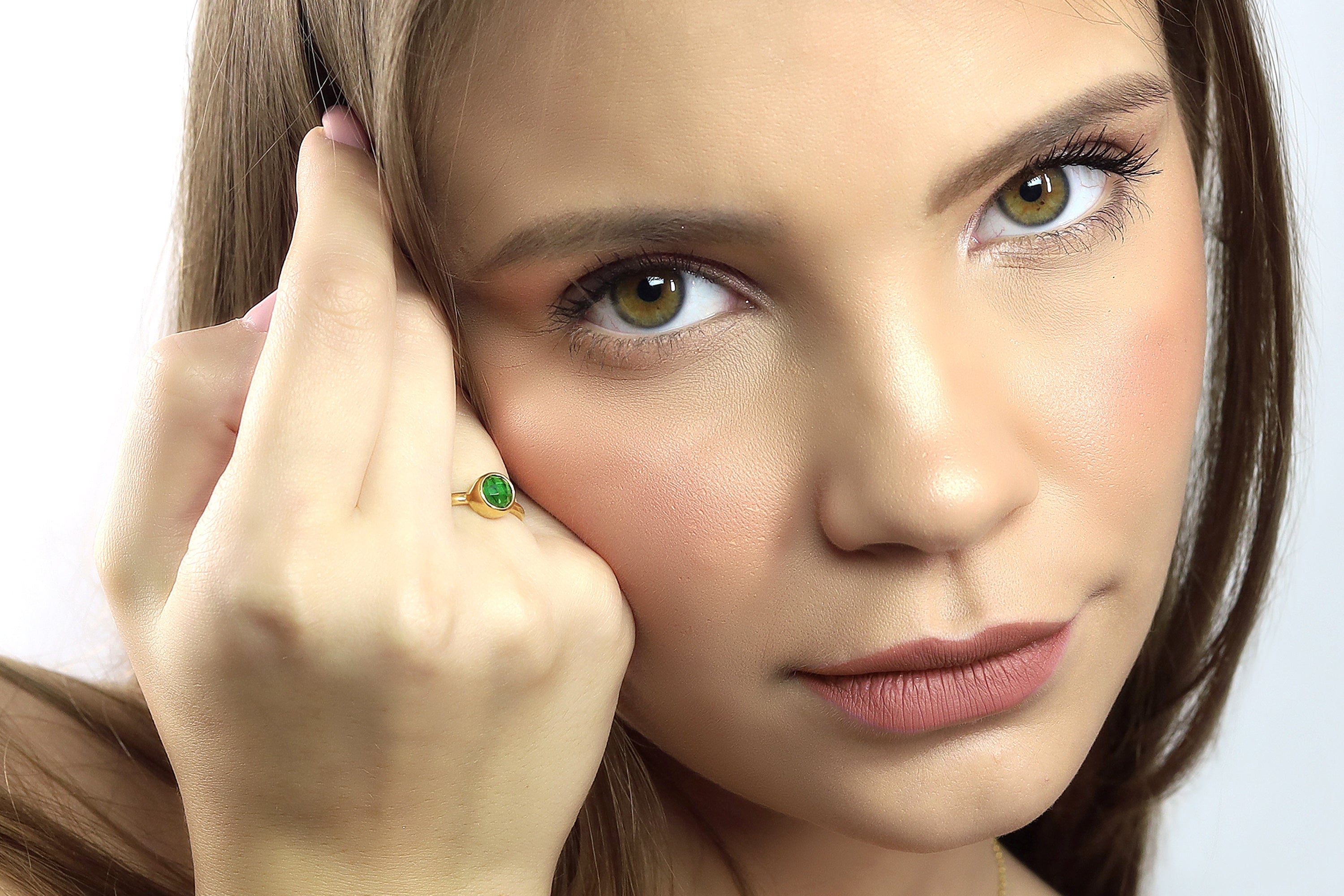 925 Sterling Silver Emerald Bezel Set Ring Rings Anemone Limited