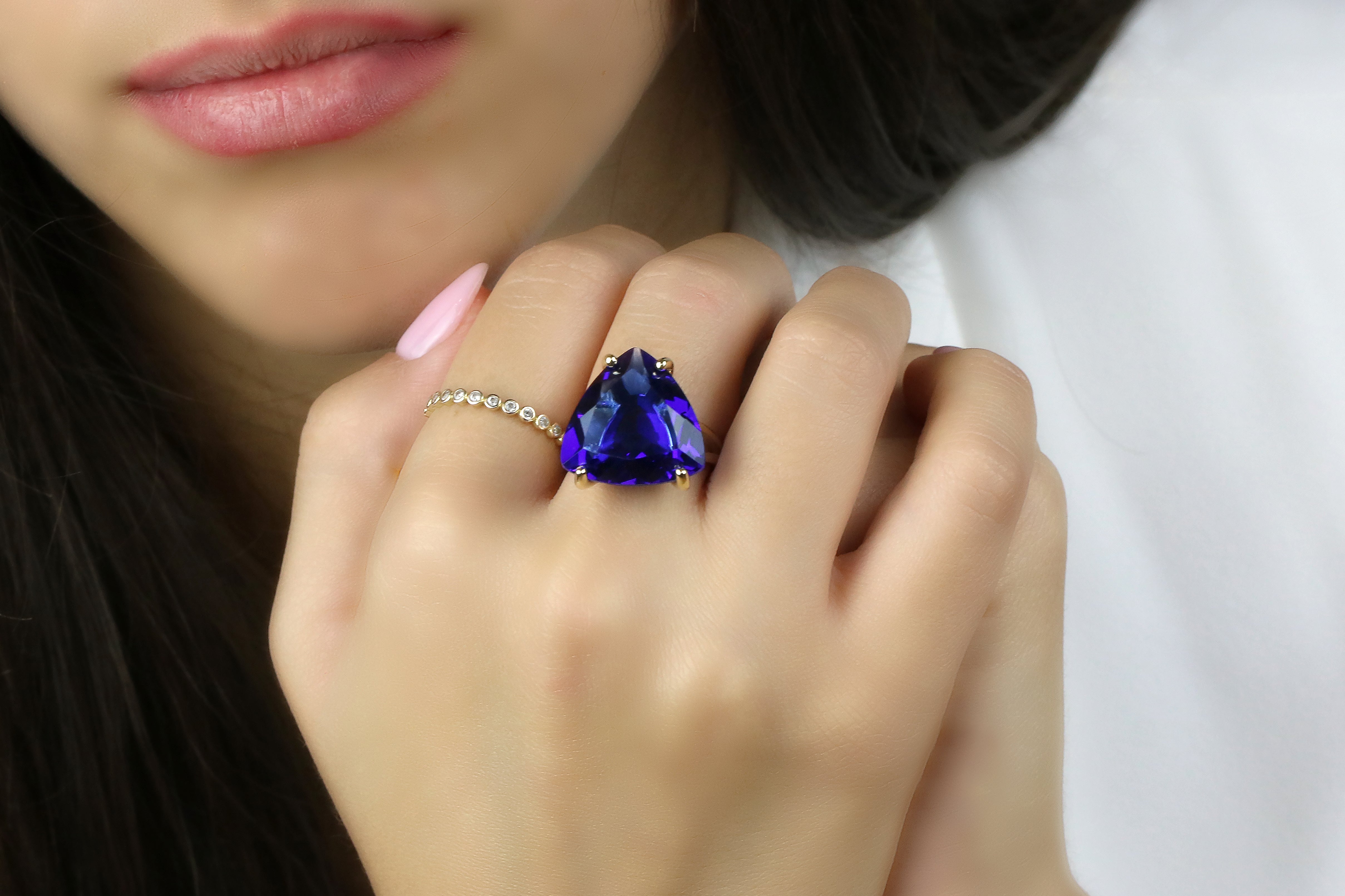 Vibrant Sapphire Rose Gold Ring Rings Anemone Jewelry